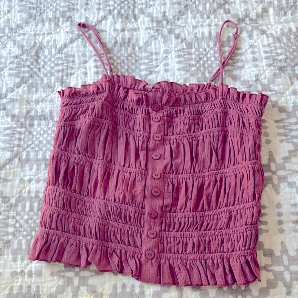 Mauve tank top.size small - fitted SO cute!
